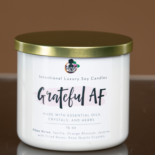 Grateful AF-3-Wick Luxury Intentional Candles