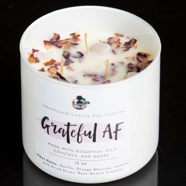 Grateful AF-3-Wick Luxury Intentional Candles