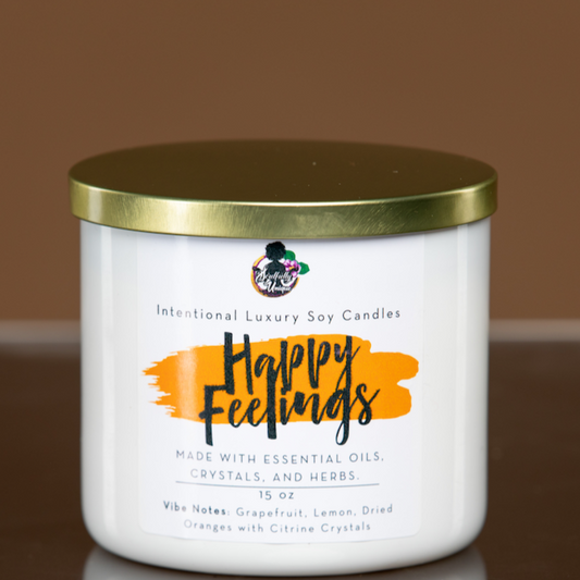 Happy Feelings-3-Wick Luxury Intentional Candles