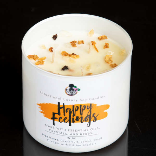 Happy Feelings-3-Wick Luxury Intentional Candles